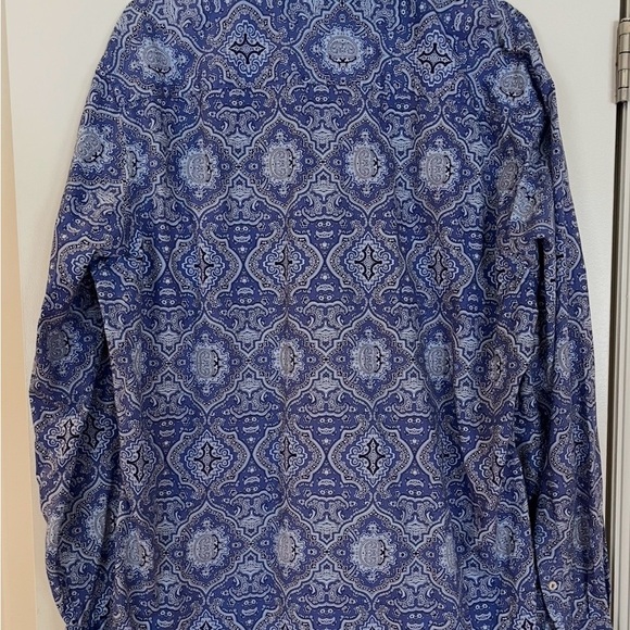 Tommy Hilfiger Navy Paisley Shirt - Picture 2 of 6